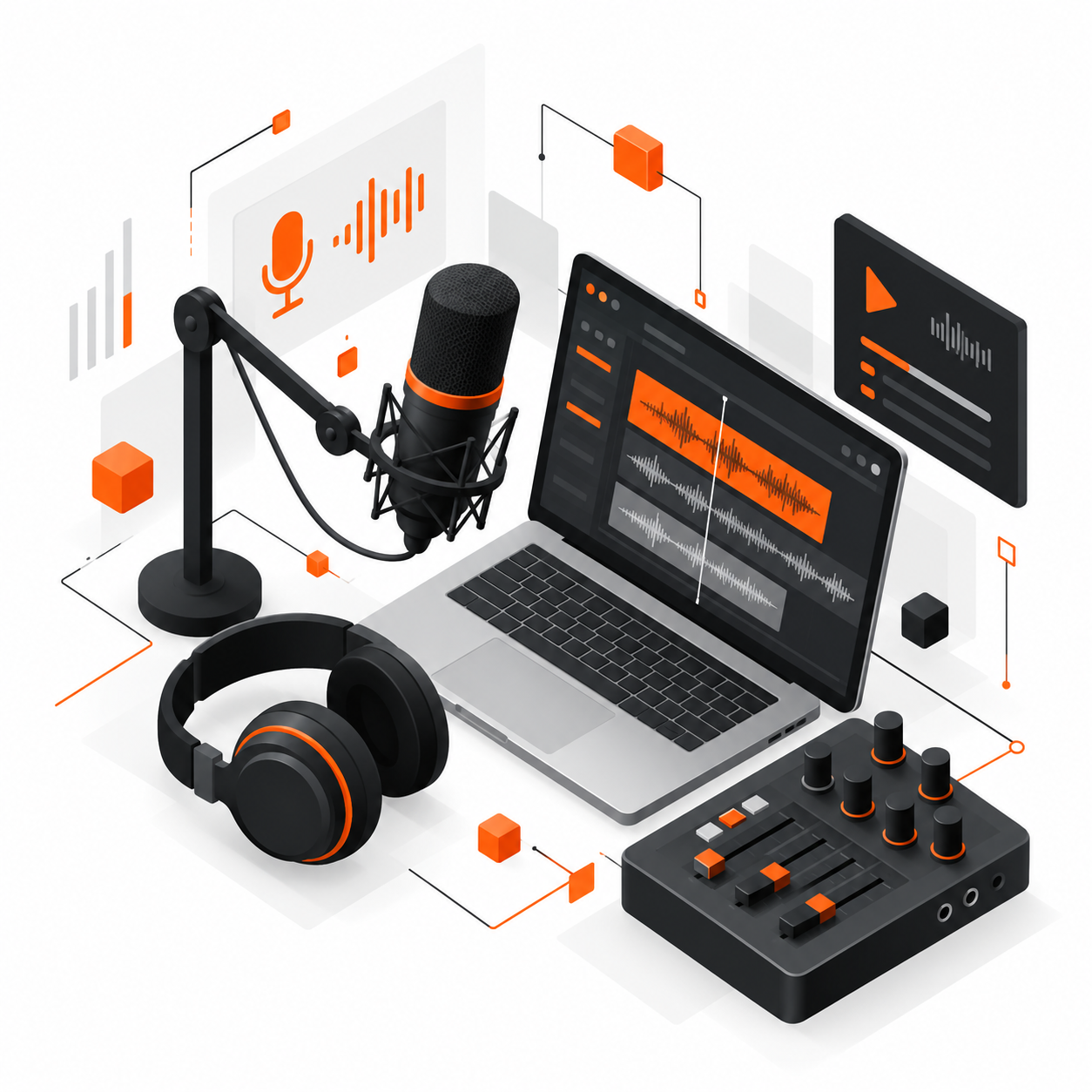 Illustration du service Podcast & Production Audio